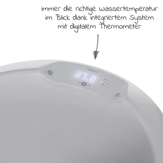 bébé-jou Baby-Badewanne Sense Edition - Light Grey