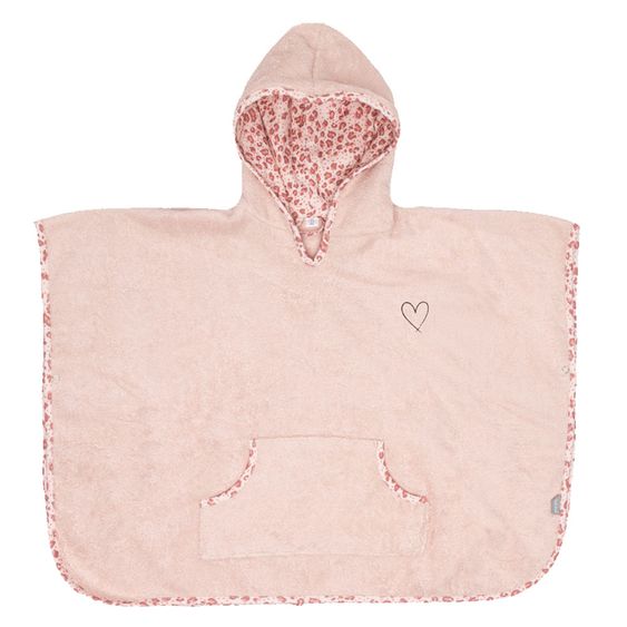 bébé-jou Bade-Poncho - Leopard Pink - Gr. 86/92