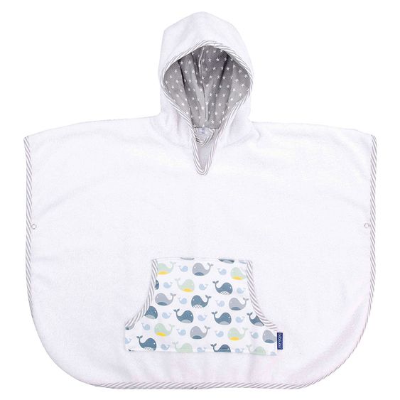 bébé-jou Bade-Poncho - Wally Whale - Gr. 86/92