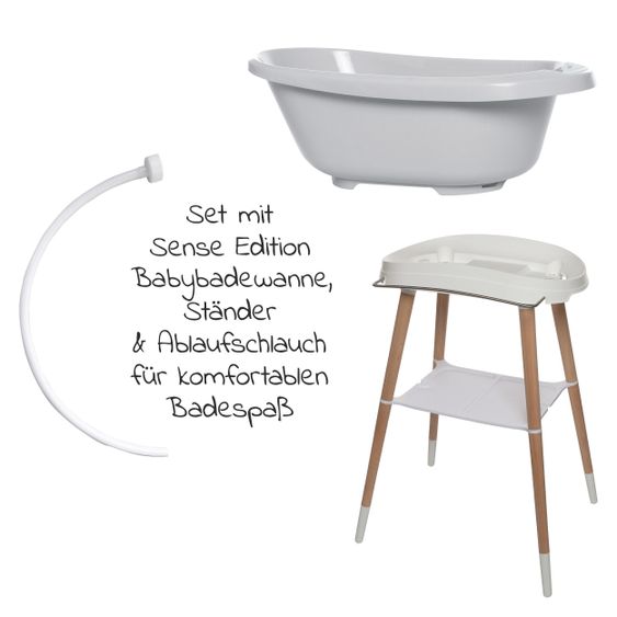 bébé-jou Badestation Sense Edition - 3-teilig - Light Grey