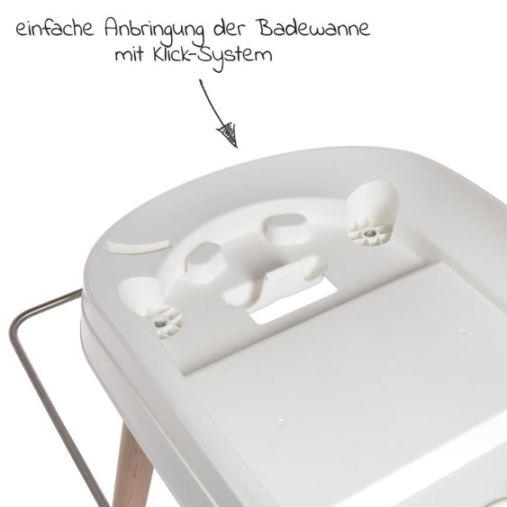 bébé-jou Badestation Sense Edition - 3-teilig - White