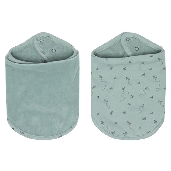 bébé-jou Bandana-Lätzchen 2er Pack - Paper Planes