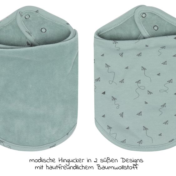 bébé-jou Bandana-Lätzchen 2er Pack - Paper Planes
