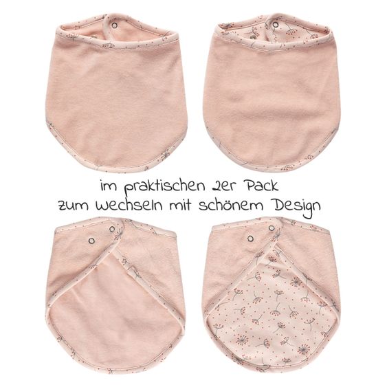 bébé-jou Bandana-Lätzchen 2er Pack - Wish Pink