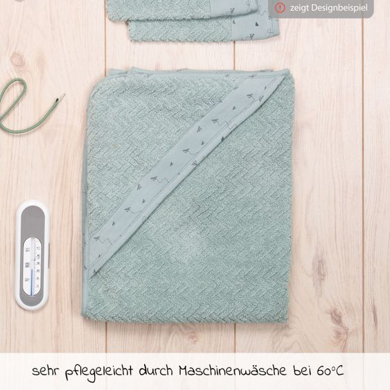 bébé-jou Hooded bath towel 85 x 75 cm - Paper Planes