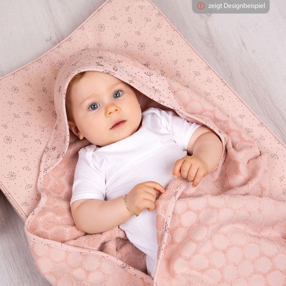 bébé-jou Hooded bath towel 85 x 75 cm - Wish Pink