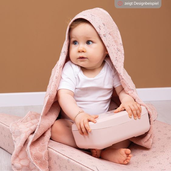 bébé-jou Hooded bath towel 85 x 75 cm - Wish Pink