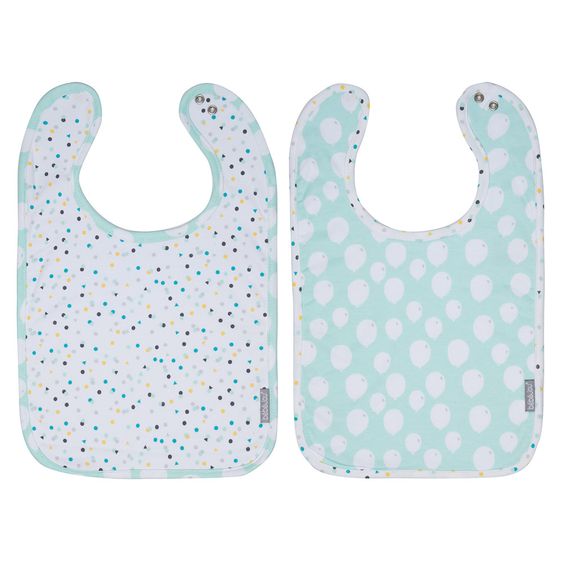 bébé-jou Lätzchen mit Druckknopf 2er Pack - Confetti Party