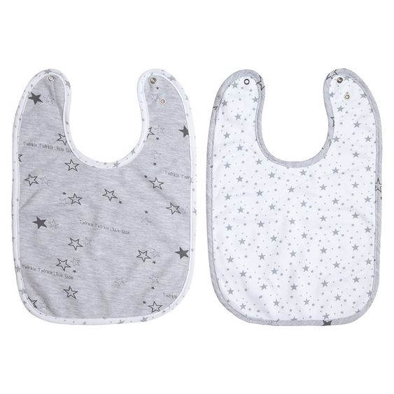 bébé-jou Lätzchen mit Druckknopf 2er Pack - Little Star