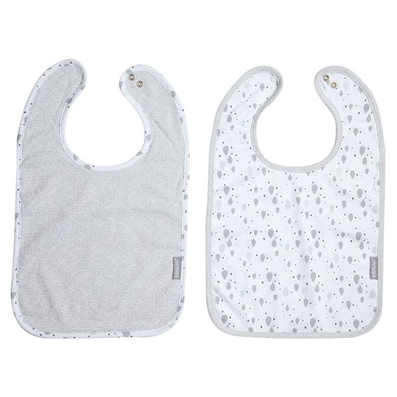 bébé-jou Lätzchen mit Druckknopf 2er Pack - Ollie