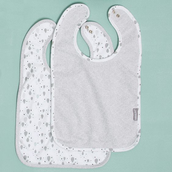 bébé-jou Lätzchen mit Druckknopf 2er Pack - Ollie
