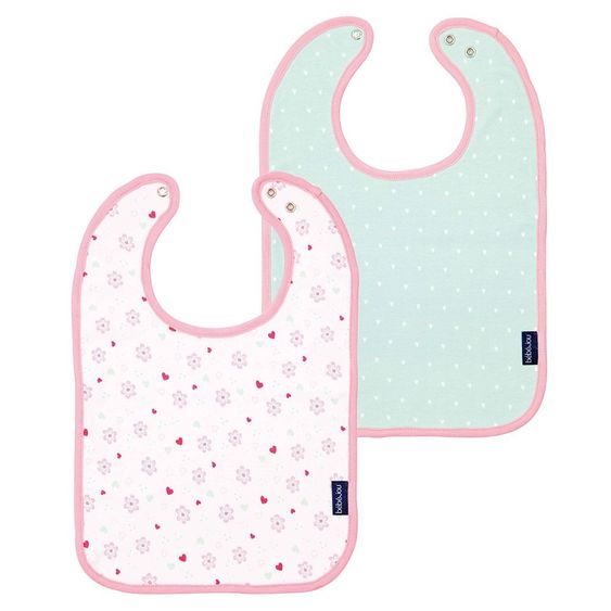 bébé-jou Lätzchen mit Druckknopf 2er Pack - Sweet Birds