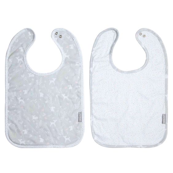 bébé-jou Lätzchen mit Druckknopf 2er Pack - Sweet Deer