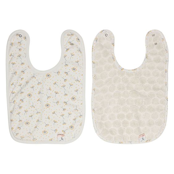 bébé-jou Lätzchen mit Druckknopf 2er Pack - Wish Grey