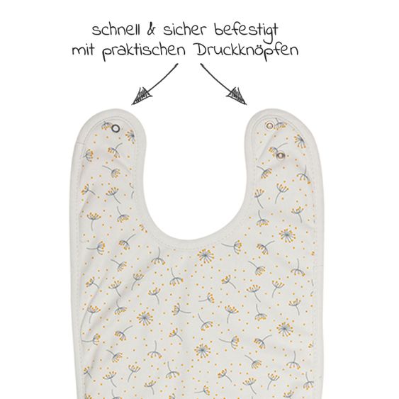 bébé-jou Lätzchen mit Druckknopf 2er Pack - Wish Grey