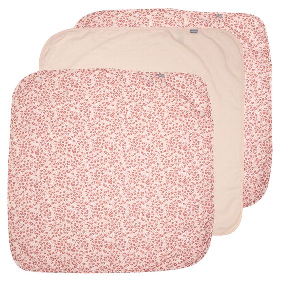 bébé-jou Gauze diaper 3 pack muslin 70 x 70 cm - Leopard Pink