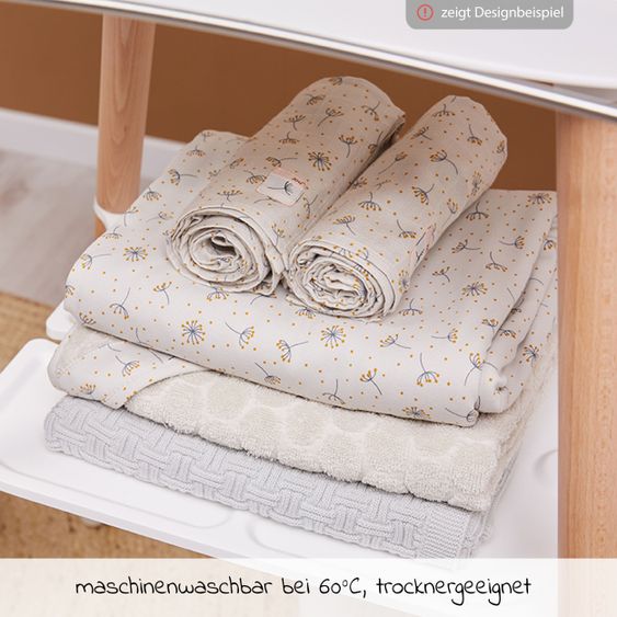 bébé-jou Mullwindel 3er Pack Musselin 70 x 70 cm - Wish Grey