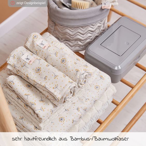 bébé-jou Mullwindel 3er Pack Musselin 70 x 70 cm - Wish Grey