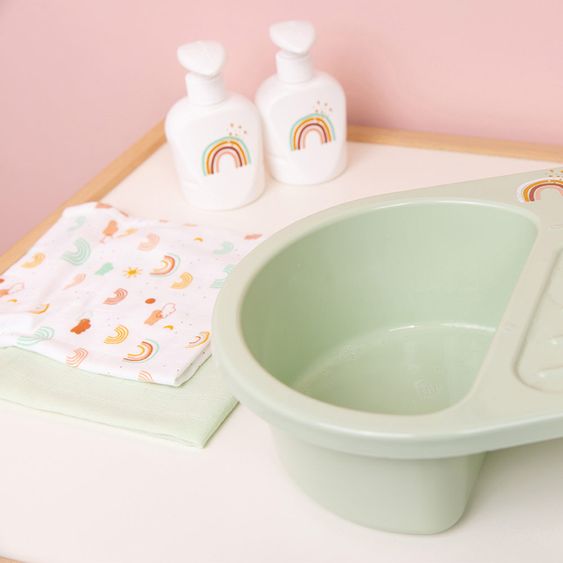 bébé-jou Pflegetuch 3er Pack Musselin 32 x 32 cm - Rainbow Sky