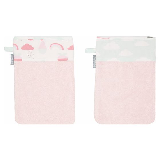 bébé-jou Waschhandschuh 2er Pack - Blush Baby
