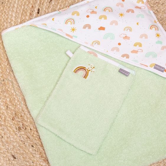 bébé-jou Waschhandschuh 2er Pack - Rainbow Sky