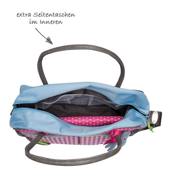 bébé-jou Wickeltasche inkl. Unterlage - Karo Pink
