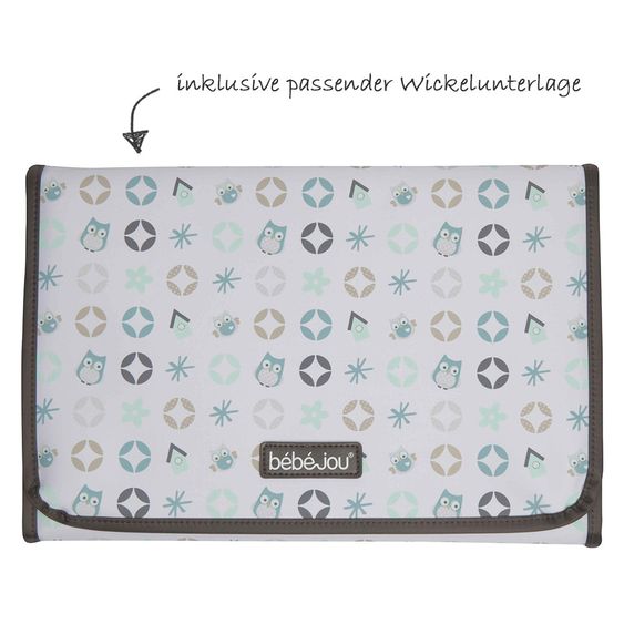 bébé-jou Wickeltasche inkl. Unterlage - Owl Family