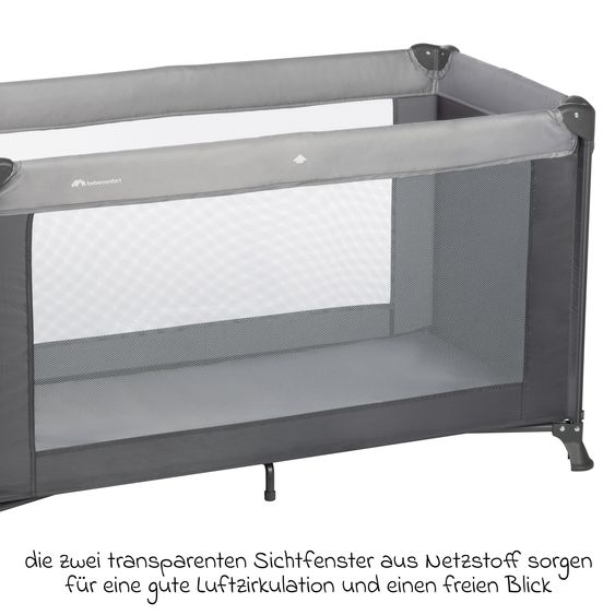 bebeconfort Reisebett Soft Dreams ab Geburt bis 15 kg mit Matratze inkl. Transporttasche - Tinted Graphite