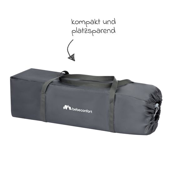 bebeconfort Reisebett Soft Dreams ab Geburt bis 15 kg mit Matratze inkl. Transporttasche - Tinted Graphite