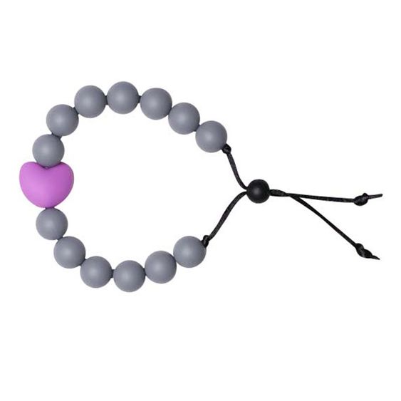BellaJane Armband grau, Herz lila