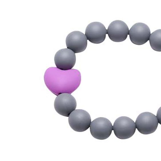 BellaJane Armband grau, Herz lila
