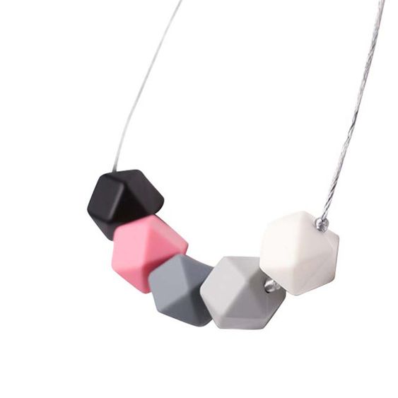 BellaJane Mamahalskette 5er Hexagon blush