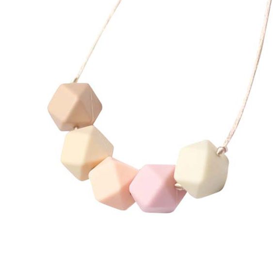 BellaJane Mamahalskette 5er Hexagon pastell