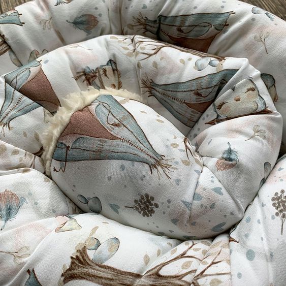 Besonderheit Bettschlange - Boho Eule & Tipi - Creme