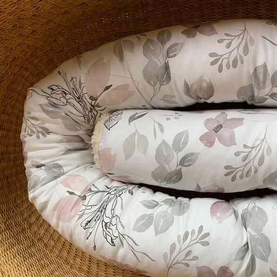 Besonderheit Bettschlange - Leaf & Flower - Creme