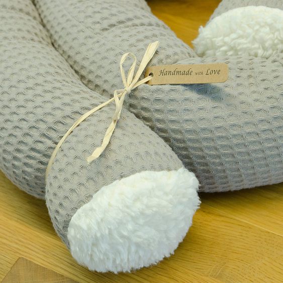 Besonderheit Bettschlange - Waffeloptik - Taupe