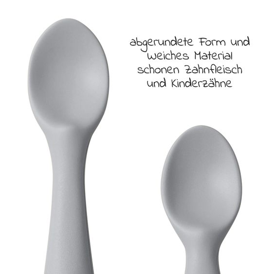Bibs 2 pcs silicone spoon set - Cloud