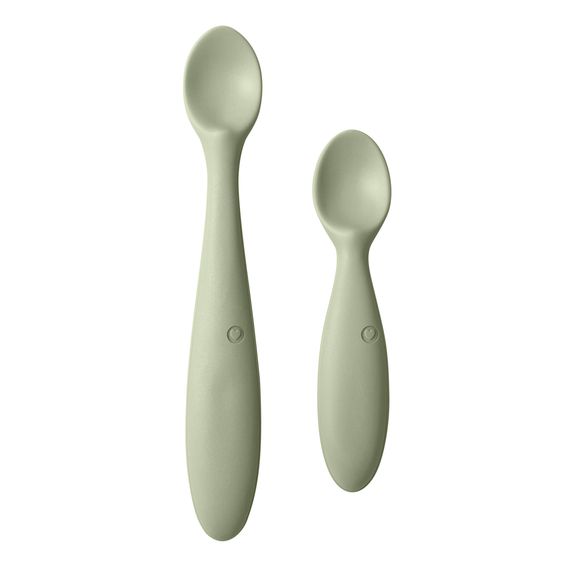 Bibs 2 pcs silicone spoon set - Sage