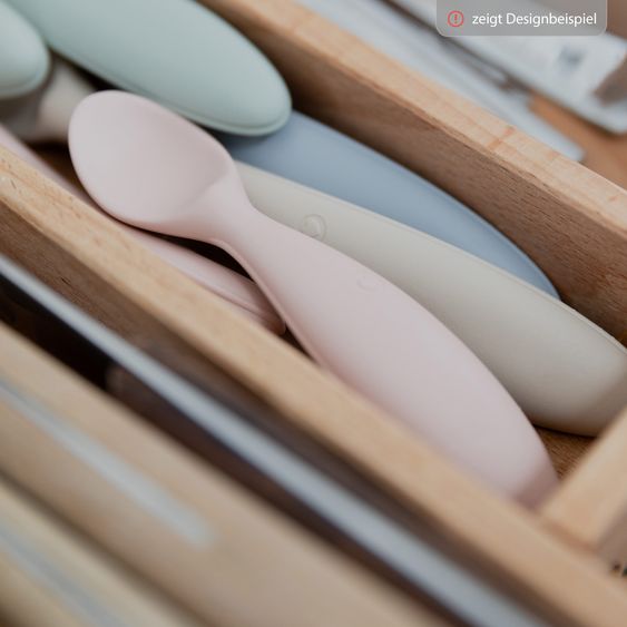 Bibs 2 pcs silicone spoon set - Sage