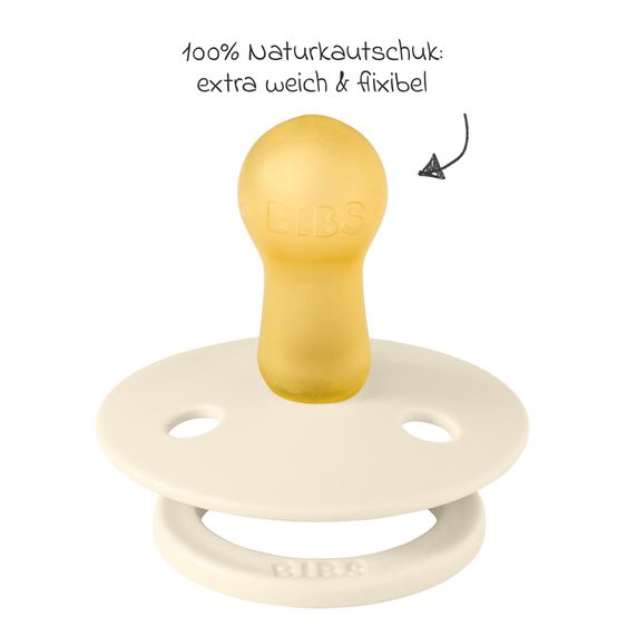 Bibs Set regalo 3 pz 2 Ciucci in lattice Colour 0-6 M + Catenella per ciuccio - Blush