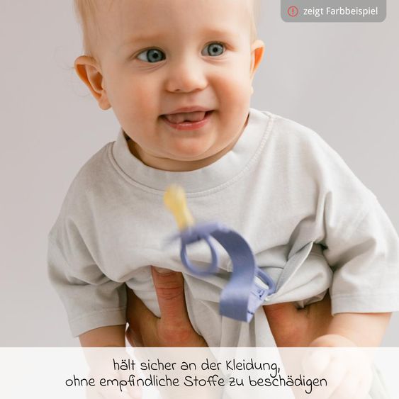 Bibs Set regalo 3 pz 2 Ciucci in lattice Colour 0-6 M + Catenella per ciuccio - Blush