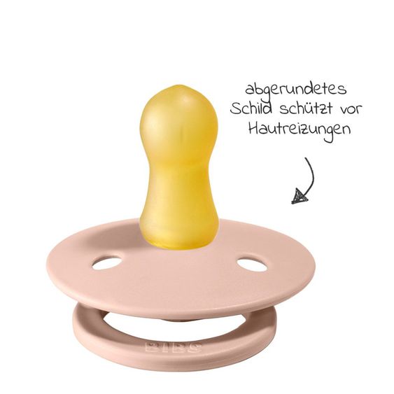 Bibs 3-tlg. Geschenk-Set 2 Latex-Schnuller Colour 0-6 M + Schnullerbox - Ivory / Blush