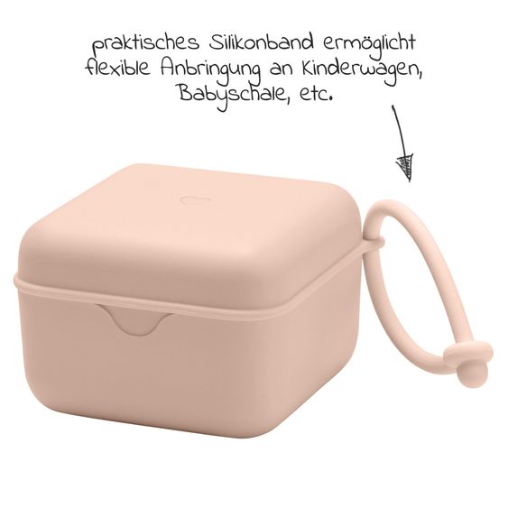 Bibs 3-tlg. Geschenk-Set 2 Latex-Schnuller Colour 0-6 M + Schnullerbox - Ivory / Blush