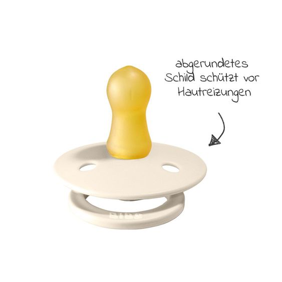 Bibs 3-tlg. Geschenk-Set 2 Latex-Schnuller Colour 0-6 M + Schnullerbox - Ivory / Sage