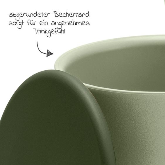 Bibs Set di 4 bicchieri con coperchi - Salvia
