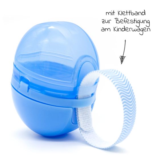 Bibs 5-tlg. Schnuller-Set - 4 Silikon-Schnuller De Lux 0-36 M + GRATIS Schnullerbox - Iron Baby Blue Cloud Steel Blue