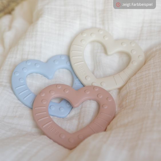 Bibs Anello da dentizione - Baby Bitie - Cuore - Blush