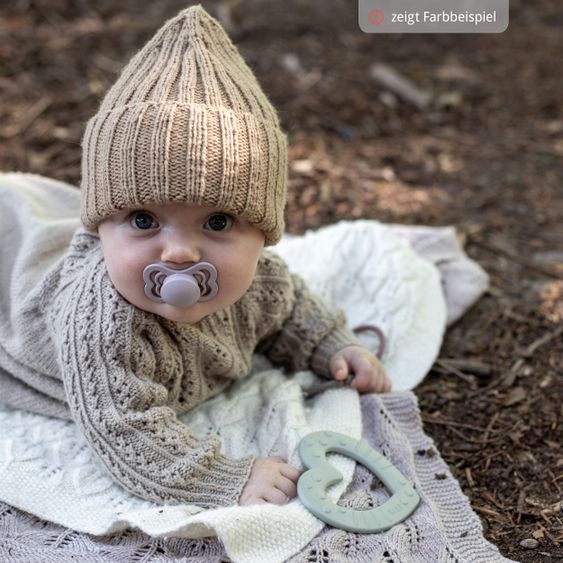 Bibs Beißring - Baby Bitie - Heart - Mustard