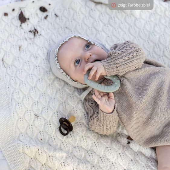 Bibs Beißring - Baby Bitie - Heart - Mustard