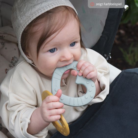 Bibs Beißring - Baby Bitie - Heart - Mustard